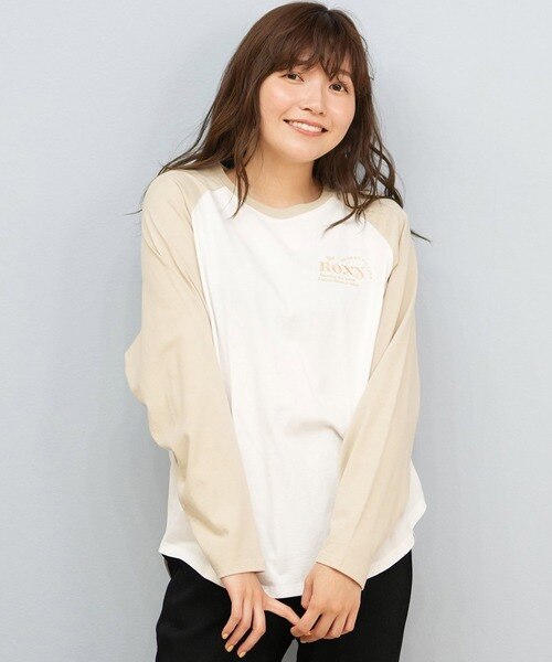 ROXY/長袖 Tシャツ ロンT シンプル SUNSET CHASER RAGLAN ロンT