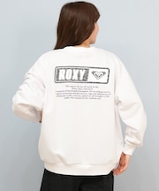 ROXY/長袖トレーナー スウェット クルーネック ロゴ バックプリント レオパード柄 速乾 裏毛 RPO254031 ロキシー レディース ムラサキスポーツ