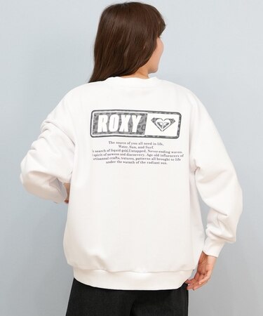 ROXY/長袖トレーナー スウェット クルーネック ロゴ バックプリント レオパード柄 速乾 裏毛 RPO254031 ロキシー レディース ムラサキスポーツ