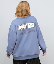 ROXY/長袖トレーナー スウェット クルーネック ロゴ バックプリント レオパード柄 速乾 裏毛 RPO254031 ロキシー レディース ムラサキスポーツ