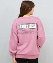 ROXY/長袖トレーナー スウェット クルーネック ロゴ バックプリント レオパード柄 速乾 裏毛 RPO254031 ロキシー レディース ムラサキスポーツ