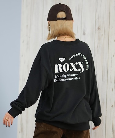 ROXY/長袖トレーナー スウェット クルーネック ロゴ バックプリント RPO254628M ロキシー レディース ムラサキスポーツ
