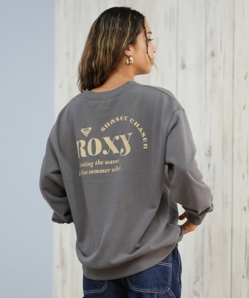 ROXY/長袖トレーナー スウェット クルーネック ロゴ バックプリント RPO254628M ロキシー レディース ムラサキスポーツ