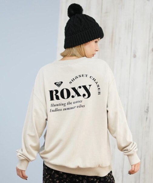 ROXY/長袖トレーナー スウェット クルーネック ロゴ バックプリント RPO254628M ロキシー レディース ムラサキスポーツ