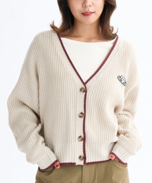 ROXY/長袖ニット セーター カーディガン クロップド丈 ショート丈 シンプル RSR254006 ロキシー レディース ムラサキスポーツ