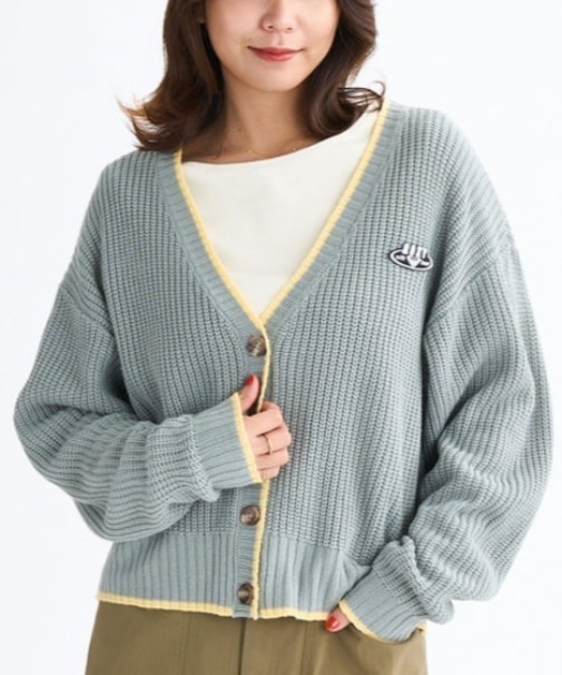 ROXY/長袖ニット セーター カーディガン クロップド丈 ショート丈 シンプル RSR254006 ロキシー レディース ムラサキスポーツ