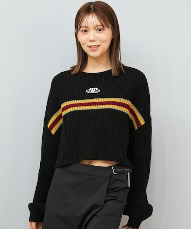 ROXY/長袖ニット セーター クロップド丈 ショート丈 ワイドシルエット HORIZON SWEATER RSR254007 ロキシー レディース ムラサキスポーツ