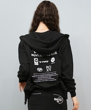 ROXY/長袖ジップアップ パーカー バックプリント ロゴ HISTORICAL LOGO ZIP HOODIE RZP254027 ロキシー レディース ムラサキスポーツ
