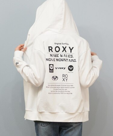 ROXY/長袖ジップアップ パーカー バックプリント ロゴ HISTORICAL LOGO ZIP HOODIE RZP254027 ロキシー レディース ムラサキスポーツ