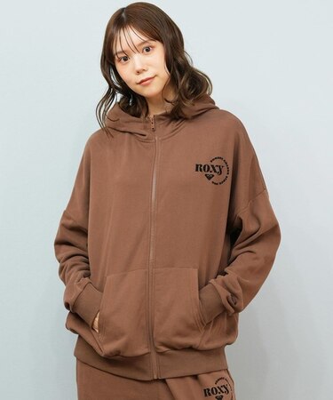 ROXY/長袖ジップアップ パーカー ロゴ シンプル JIVY ZIP HOODIE RZP254029 ロキシー レディース ムラサキスポーツ
