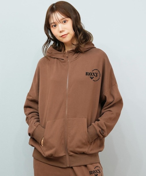 ROXY/長袖ジップアップ パーカー ロゴ シンプル JIVY ZIP HOODIE RZP254029 ロキシー レディース ムラサキスポーツ