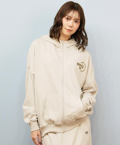 ROXY/長袖ジップアップ パーカー ロゴ シンプル JIVY ZIP HOODIE RZP254029 ロキシー レディース ムラサキスポーツ