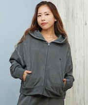Hurley/長袖ジップアップ パーカー ワンポイント 裏毛 SWEAT PIGMENT FZ HOODIE WCFF252030 ハーレー レディース ムラサキスポーツ