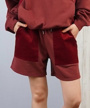 Hurley/ハーフパンツ ショートパンツ ショーツ スウェット ロゴ 異素材ミックス 裏毛 セットアップ対応 WCWS252023 ハーレー レディース ムラサキスポーツ