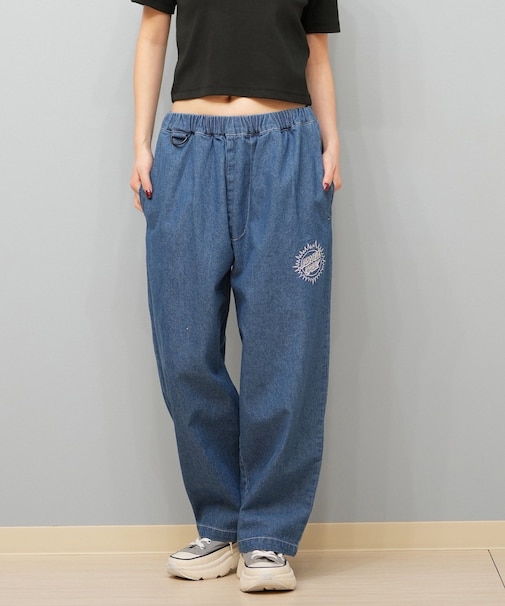 【限定】SANTACRUZ/ロングパンツ デニム イージーパンツ 502251531 サンタクルーズ レディース ムラサキスポーツ限定