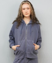 NEWERA/ジップアップ パーカー 裏毛 スウェット フルジップフーディー ガーメントダイ スレート 14674663 ニューエラ レディース ムラサキスポーツ