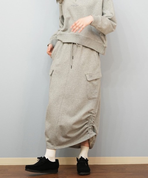 NEWERA/ロングスカート 台形 ウエストゴム 裏毛 スウェット カーゴスカート 14674695 ニューエラ レディース ムラサキスポーツ