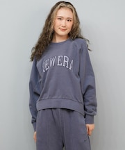 NEWERA/長袖トレーナー 裏毛 オーバーサイズド スウェット クルーネック ガーメントダイ スレート 14674711 ニューエラ レディース ムラサキスポーツ
