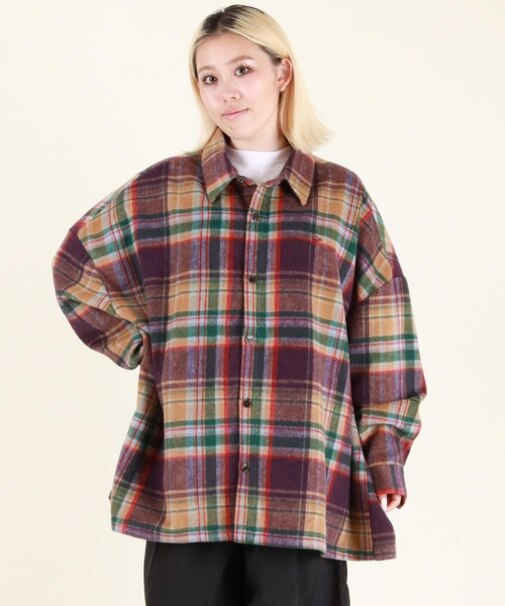 BEVERLY HILLS POLO CLUB/ジャケット 長袖シャツ チェック ユニセックス 5487-6142 ビバリーヒルズポロクラブ レディース ムラサキスポーツ