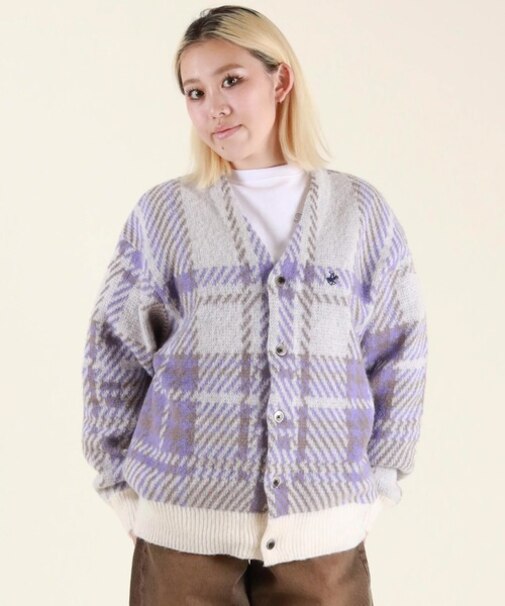 BEVERLY HILLS POLO CLUB/ニット セーター カーディガン チェック 5487-6751 ビバリーヒルズポロクラブ レディース ムラサキスポーツ
