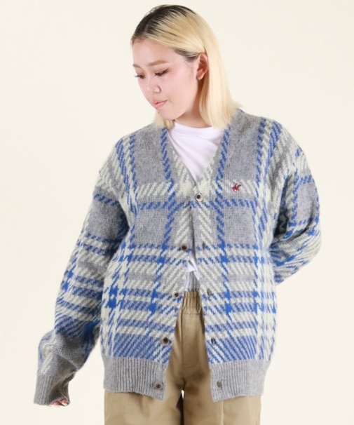BEVERLY HILLS POLO CLUB/ニット セーター カーディガン チェック 5487-6751 ビバリーヒルズポロクラブ レディース ムラサキスポーツ