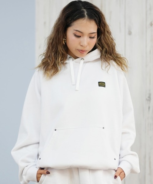 RVCA/プルオーバー パーカー シンプル ロゴ 裏毛 RECESSION HOODIE BF044-009 ルーカ レディース ムラサキスポーツ