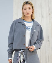 RVCA/長袖 シャツ クロップド丈 ショート丈 セットアップ対応 BF044-110 ルーカ レディース ムラサキスポーツ