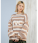 RVCA/ニット セーター クルーネック ロゴ ボーダー グラデーション RS BIG RVCA KNIT BF044-651 ルーカ レディース ムラサキスポーツ