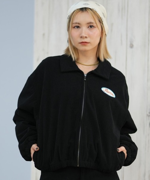 RVCA/ジャケット コーデュロイ ワッペン ロゴ CLOVER CORDUROY JACKET BF044-751 ルーカ レディース ムラサキスポーツ