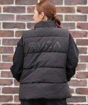 RVCA/ベスト 軽量 バックプリント ロゴ RVCA PUFFER VEST BF044-756 ルーカ レディース ムラサキスポーツ