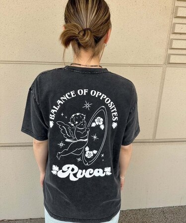 RVCA/半袖 Tシャツ バックプリント ロゴ BF04C-P23 ルーカ レディース ムラサキスポーツ