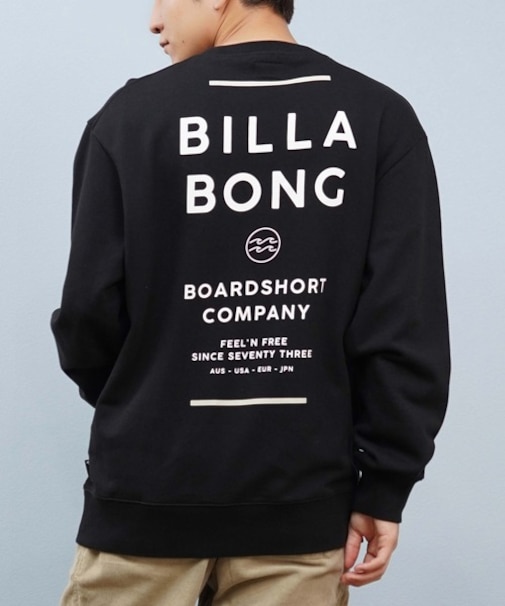 BILLABONG/長袖トレーナー スウェット クルーネック ロゴ バックプリント 裏毛 SUN BLOCK BF012-001 エレメント メンズ ムラサキスポーツ