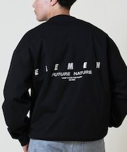 ELEMENT/長袖トレーナー スウェット クルーネック バックプリント 撥水 防風 裏起毛 BF022-027 エレメント メンズ ムラサキスポーツ