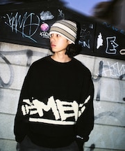 ELEMENT/ニット セーター ビッグシルエット ロゴ TAG KNIT BF022-650 エレメント メンズ ムラサキスポーツ