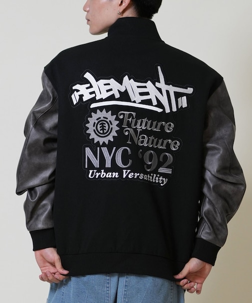 ELEMENT/アウター ジャケット スタジャン 刺繍 STADIUM JACKET BF022-752 エレメント メンズ ムラサキスポーツ