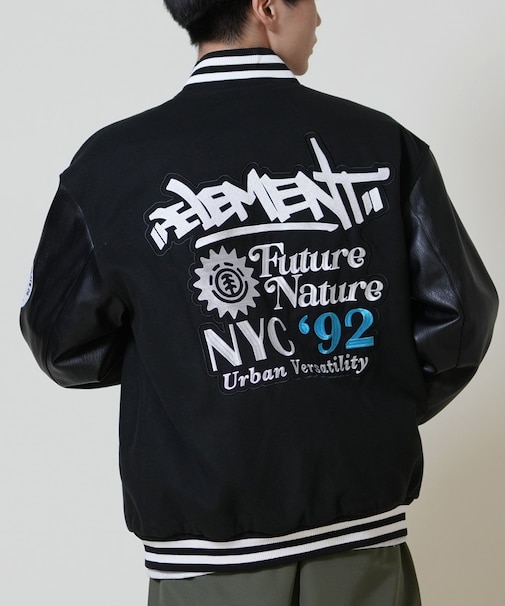 ELEMENT/アウター ジャケット スタジャン 刺繍 STADIUM JACKET BF022-752 エレメント メンズ ムラサキスポーツ
