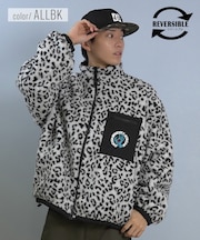 SANTACRUZ/アウター リバーシブル ジャケット ボア レオパード柄 MFG Hand MONO REVERSIBLE BOA JACKET 502254101 サンタクルーズ メンズ ムラサキスポーツ