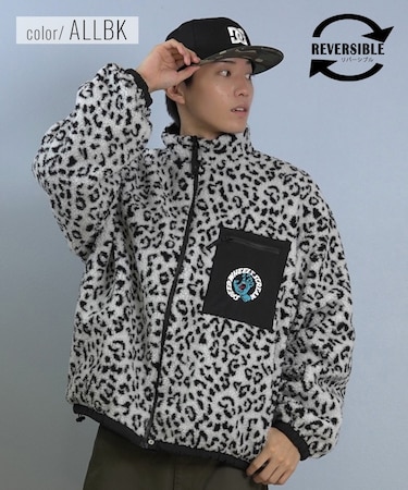 SANTACRUZ/アウター リバーシブル ジャケット ボア レオパード柄 MFG Hand MONO REVERSIBLE BOA JACKET 502254101 サンタクルーズ メンズ ムラサキスポーツ