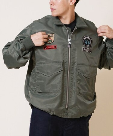 【限定】SANTACRUZ/ジャケット フライトジャケット ARMY ワッペン 502254103 サンタクルーズ メンズ ムラサキスポーツ限定