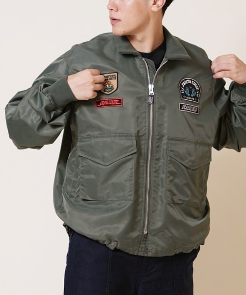 【限定】SANTACRUZ/ジャケット フライトジャケット ARMY ワッペン 502254103 サンタクルーズ メンズ ムラサキスポーツ限定