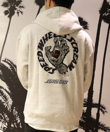 【限定】SANTACRUZ/プルオーバー パーカー スウェット バックプリント 裏起毛 502254303 サンタクルーズ メンズ ムラサキスポーツ限定