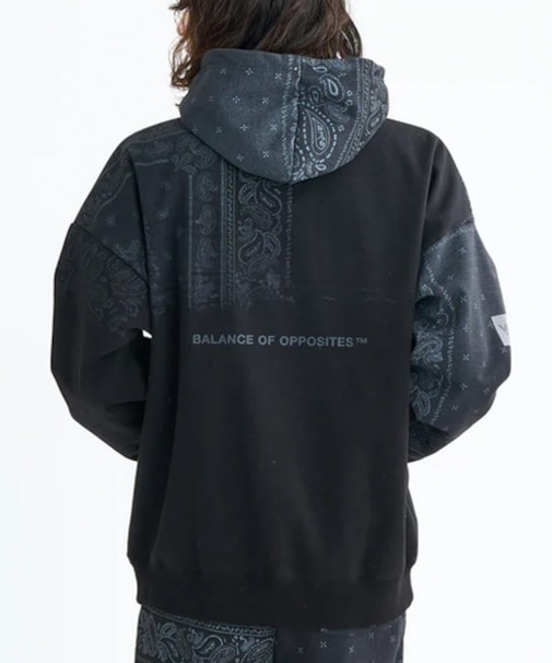 RVCA/長袖 プルオーバー パーカー バックプリント セットアップ対応 ロゴ 裏起毛 WRWB FADE HD BF042-014 ルーカ メンズ ムラサキスポーツ