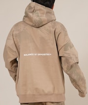 RVCA/長袖 プルオーバー パーカー バックプリント セットアップ対応 ロゴ 裏起毛 WRWB FADE HD BF042-014 ルーカ メンズ ムラサキスポーツ