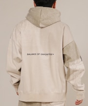 RVCA/長袖 プルオーバー パーカー バックプリント セットアップ対応 ロゴ 裏起毛 WRWB FADE HD BF042-014 ルーカ メンズ ムラサキスポーツ