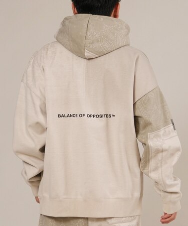 RVCA/長袖 プルオーバー パーカー バックプリント セットアップ対応 ロゴ 裏起毛 WRWB FADE HD BF042-014 ルーカ メンズ ムラサキスポーツ