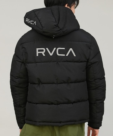 RVCA/ダウン ジャケット シンプル バックプリント 中綿 BF042-760 ルーカ メンズ ムラサキスポーツ