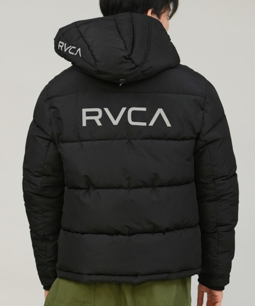 RVCA/ダウン ジャケット シンプル バックプリント 中綿 BF042-760 ルーカ メンズ ムラサキスポーツ