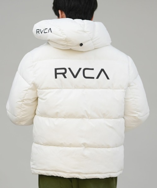 RVCA/ダウン ジャケット シンプル バックプリント 中綿 BF042-760 ルーカ メンズ ムラサキスポーツ