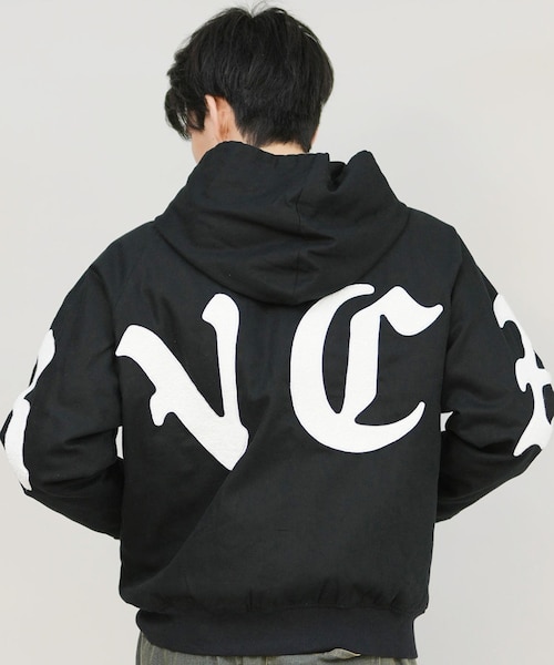 RVCA/ジャケット シンプル バックプリント ロゴ WOLDWIDE BK ARCH