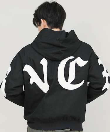 RVCA/ジャケット シンプル バックプリント ロゴ WOLDWIDE BK ARCH ZIPHD JK BF042-P75 ルーカ メンズ ムラサキスポーツ